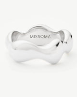 Eny Puffy Stacking Ring | Silver Plated