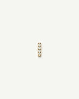 Solid Gold Diamond Bar Flat Back Stud Earring | 14ct Yellow Gold/Diamond