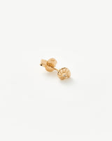 Solid Gold Diamond Shell Single Stud Earring