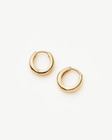 Solid Gold Dome Huggies | 14ct Solid Gold