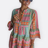 Madalena – Robe Bohème à Volants et Coupe Fluide