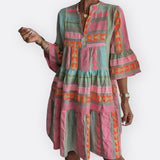 Madalena – Robe Bohème à Volants et Coupe Fluide