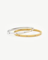 Interstellar Hinged Bangle | 18ct Gold Vermeil/Cubic Zirconia