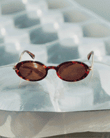 Jimmy Fairly Elvissa Oval Sunglasses | Gold Plated/Brown Tortoise