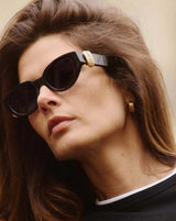 Jimmy Fairly Melissa Cat-Eye Sunglasses | Gold Plated/Black