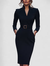 Iara – Robe Moulante Noire Raffinée