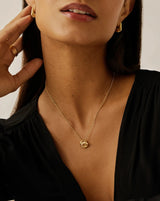 Lucy Williams Pavé Knot Pendant Necklace | 18ct Gold Plated