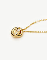 Lucy Williams Pavé Knot Pendant Necklace | 18ct Gold Plated