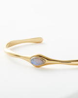 Magma Gemstone Cuff Bracelet | 18ct Recycled Gold Vermeil on Brass