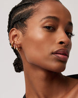 Magma Gemstone Small Hoop Earrings | 18ct Recycled Gold Vermeil on Recycled Sterling Silver