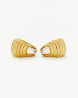 Ridge Oversized Earrings | Mixed Metal