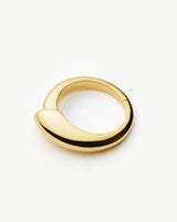 Sculptural Ridge Stacking Ring | 18ct Gold Vermeil