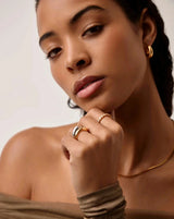 Sculptural Ridge Stacking Ring | 18ct Gold Vermeil