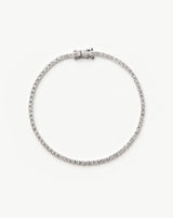 Solid Gold Diamond Tennis Bracelet | 14ct Solid White Gold Lab Grown Diamonds