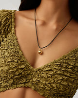 Sphere Pendant Cord Necklace | 18ct Gold Plated