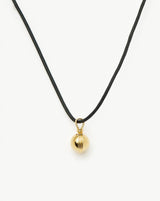 Sphere Pendant Cord Necklace | 18ct Gold Plated
