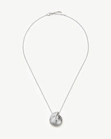 Spiral Large Pendant Necklace | Silver Plated