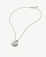 Spiral Large Pendant Necklace | Silver Plated