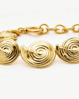 Spiral Statement Chain Bracelet | 18ct Gold Plated