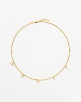 Stone Charm Drop Choker | 18ct Gold Vermeil/Cubic Zirconia