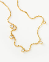 Stone Charm Drop Choker | 18ct Gold Vermeil/Cubic Zirconia