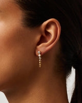 Tennis Beaded Stone Drop Earrings | 18ct Gold Vermeil/Cubic Zirconia