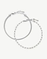 The Go-To Bracelet Set | Platinum Plated