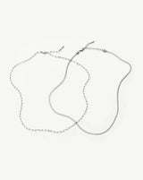 The Go-To Necklace Set | Platinum Plated