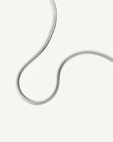 Thin Snake Chain Necklace | Silver Plated