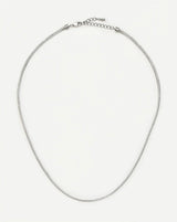 Thin Snake Chain Necklace | Silver Plated