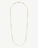 Wavy Ridge Extra Long Chain Necklace