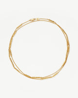 Wavy Ridge Extra Long Chain Necklace