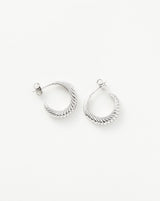 Wavy Ridge Small Hoop Earrings