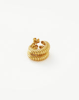 Wavy Ridge Small Hoop Earrings