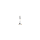 Lab Grown Diamond Ear Jacket - 1ct Pear Bottom Stone