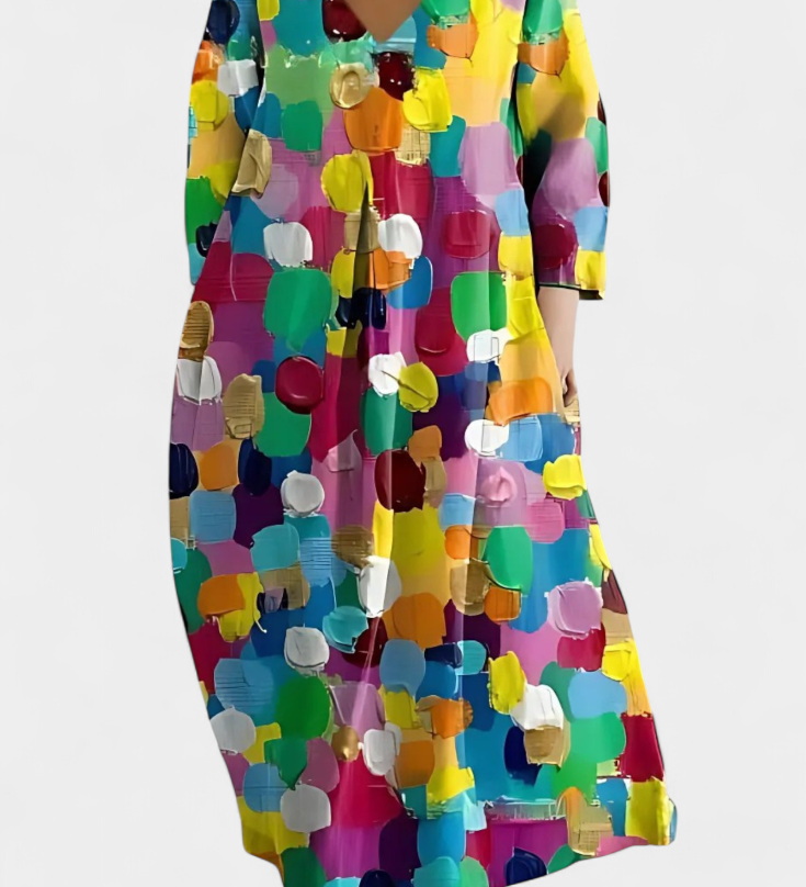 Ana – Robe Fluide Imprimée