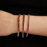 Pink Ombré Mosaic Tennis Bracelet
