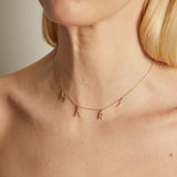 Lab Grown Diamond Pavé Station Letter Necklace