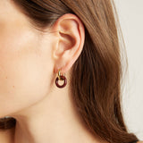 Maroon Bold Connection Earrings