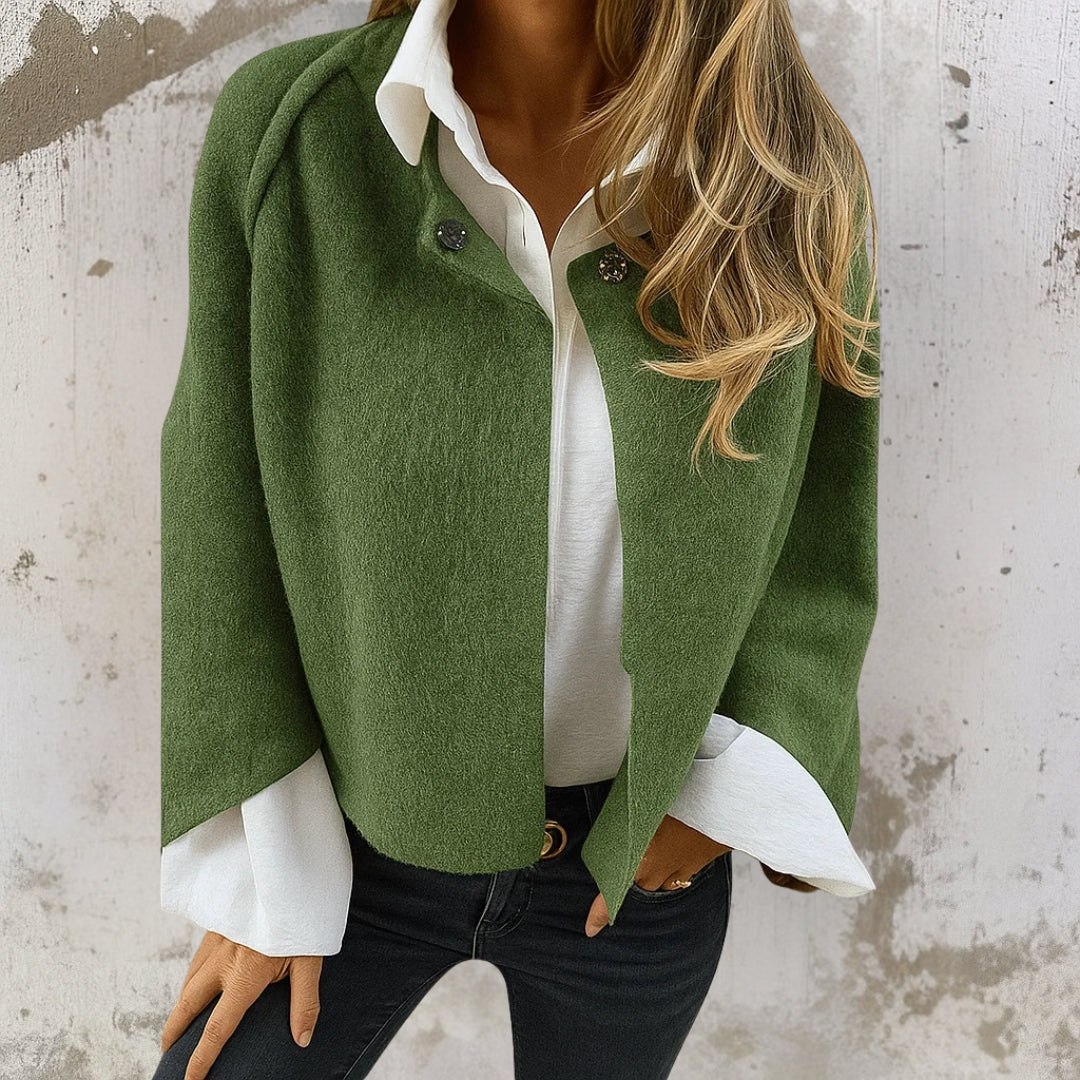 Judite – Manteau Court Élégant et Chaud