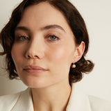 Round Lab Grown Diamond Bezel Drop Earrings