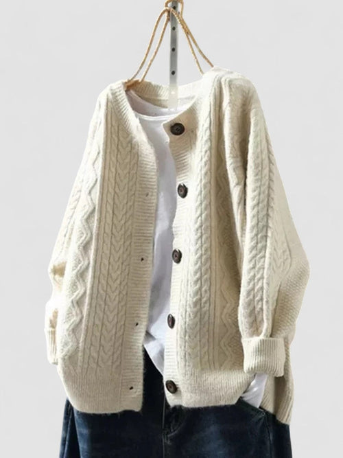 Lorença – Cardigan en Maille Torsadée