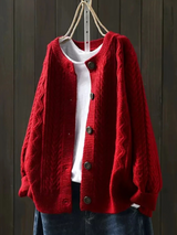 Lorença – Cardigan en Maille Torsadée