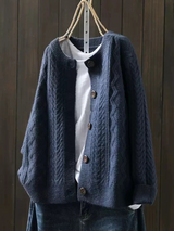 Lorença – Cardigan en Maille Torsadée