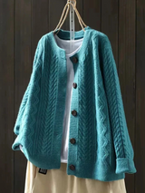 Lorença – Cardigan en Maille Torsadée