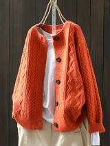 Lorença – Cardigan en Maille Torsadée