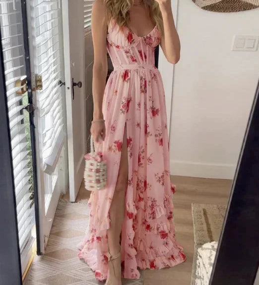 Sónia – Robe Midi à Motif Floral