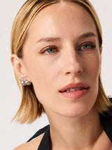 Silver Sphere Hoop Earrings - Mini Abby Silver