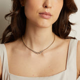 Black Rhodium Graduated Georgian Tennis Necklace