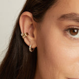 Bold Lab Grown White Sapphire Huggie Earrings